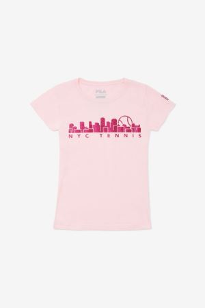 FILA Nyc Sparkle Tee Shirts Pink,Kids Tennis | CA.NSYQHV845